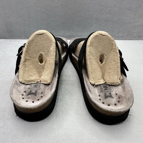 Mephisto Hirena Womens Size 11 (41) Slide Sandals Black Perforated Leather - Picture 4 of 9